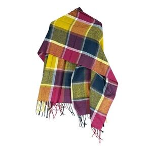 Fall Classic Scarf Fringe Colorful Rainbow Comfort Fairy Gypsy Peasant 23x70